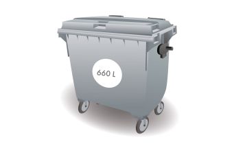 660 liter rolcontainer Bedrijfsafval