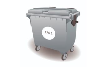 770 liter rolcontainer Papier en Karton