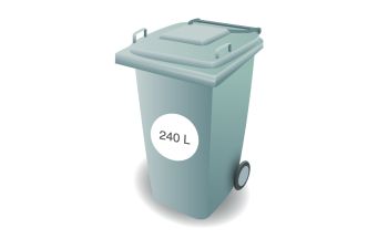 240 liter rolcontainer Flessenglas