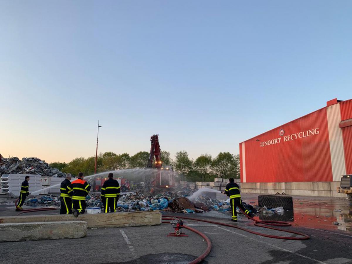 Brand bij Recycling Dongen