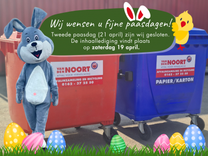 Aangepaste openingsdagen met Pasen 