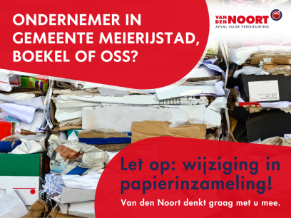 Let op: Verandering in papierinzameling voor Boekel, Oss en Meierijstad