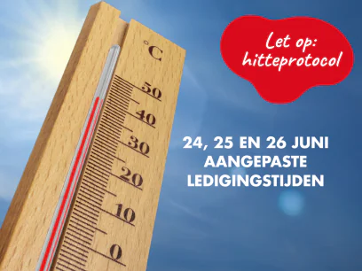 Hitteprotocol: afval eerder opgehaald