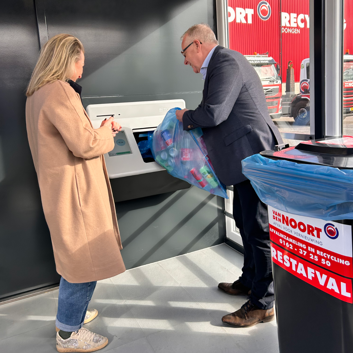 Opening bulkinzamelmachine